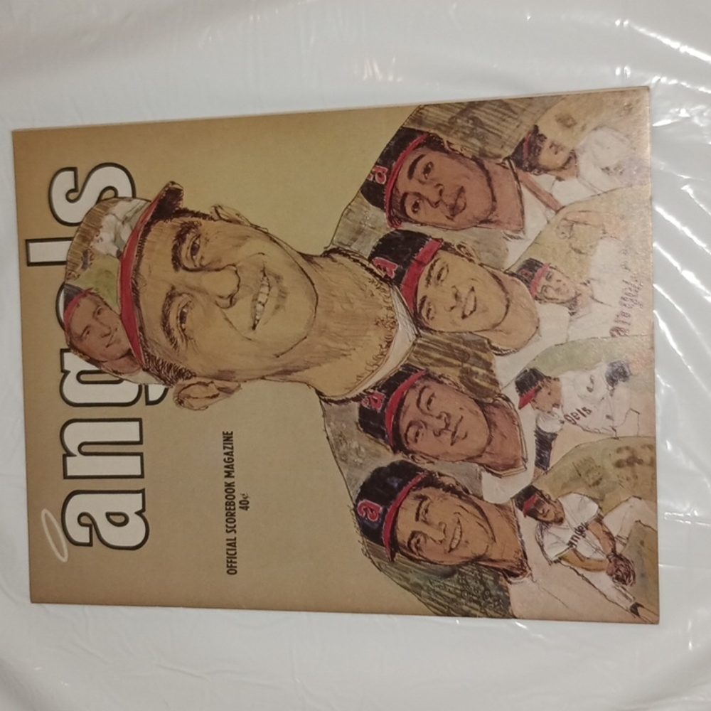 Vintage 1971 Angels Official Scorebook Magazine